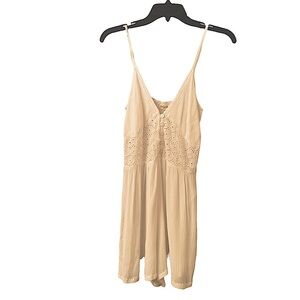 White Romper with adjustable straps